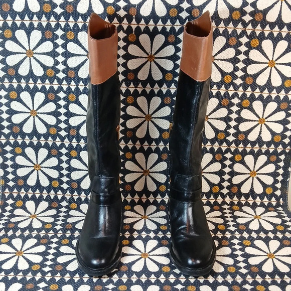 Vince Camuto Women's Amanyir Knee High Boot in Black Leather size 6.5 - Picture 2 of 14